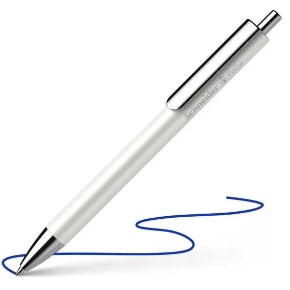 SCHNEIDER  Perlia Ballpoint Pen Medium White (5 pcs/box)
