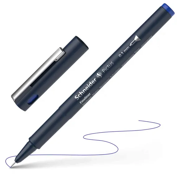 SCHNEIDER  Pictus Fineliner Pen 0.1mm Blue (6 pcs/box)