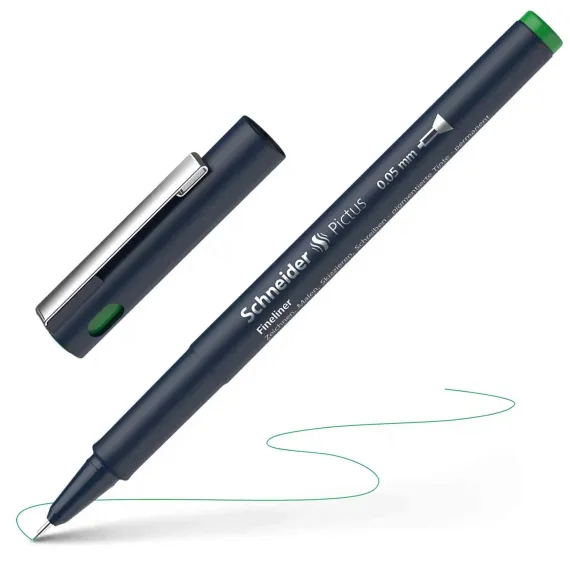 SCHNEIDER  Pictus Fineliner Pen 0.5mm Green (6 pcs/box)