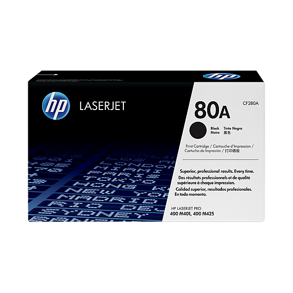 خرطوشة طابعة ليزر أسود من HP 80A أصلية (CF280A) خرطوشة طابعة ليزر أسود من HP 80A أصلية (CF280A)