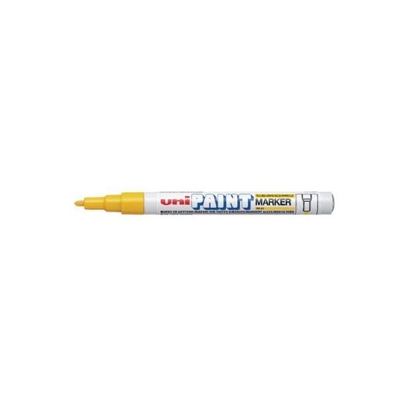 Paint Marker, Uni-Ball, PX-21, Round Tip, 0.8-1.2 mm, Yellow