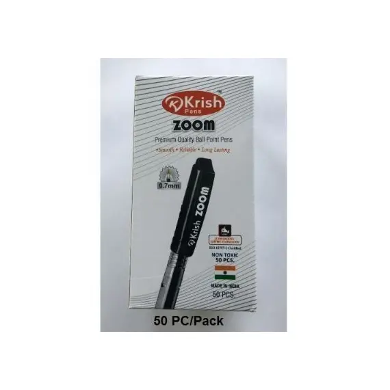 قلم، كريش، قلم جاف، 0.7 مم، زووم ، أسود، 50 حبة/ علبة