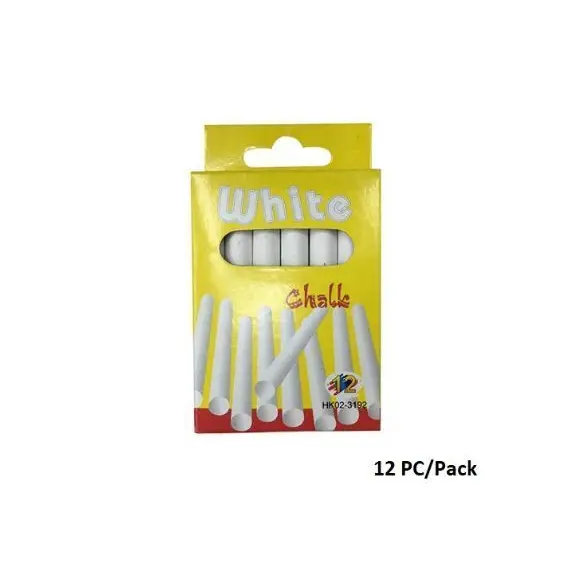 سبورة طباشير، طباشير ، لون أبيض، 12 حبة /علبة