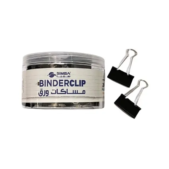 Box of Black Metal Paper Clips 41 mm 24 Pieces