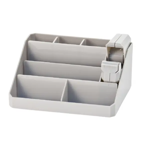 حامل ومنظم أدوات مكتبية مع قطاعة شطرطون مترو رصاصي