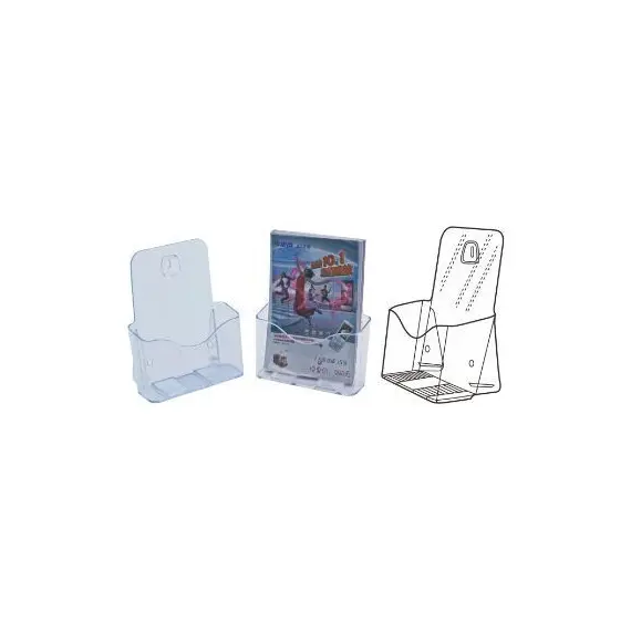 Desk Organizer, KEJEA, Countertop Display Rack K-151, 1 Pocket, A5, Plastic, Clear