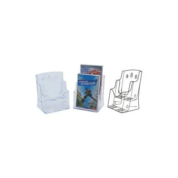 Desk Organizer, KEJEA, Countertop Display Rack K-154, 2 Pocket, A5, Plastic, Clear