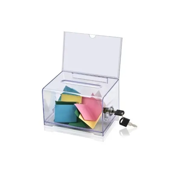 ادوات تنظيم المكتب، كيجا، صندوق كروت العمل 509، بلاستيك، شفاف