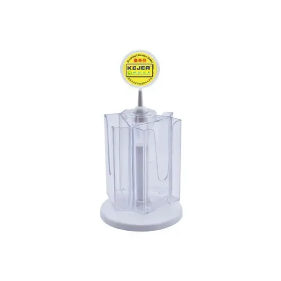 Desk Organizer, KEJEA, Rotating Literature Holder  K-281, 3 Pocket, Size: 210 x 99 mm, Plastic, Clear