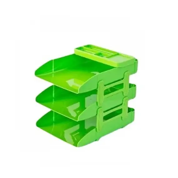 ادوات تنظيم المكتب ،مترو ،حاوية مستندات ،3 رفوف،اخضر