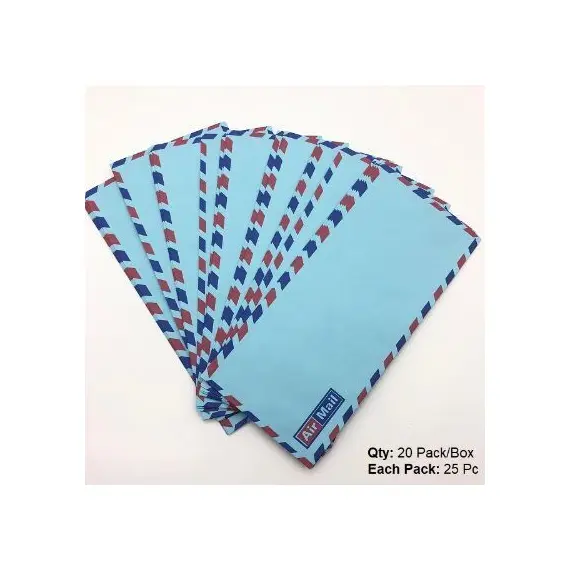 ظروف، طائرة، ظروف ازرق البريد الجوي، 80 غرام، (225x 115 مم)، 20 ربطة/ كرتون