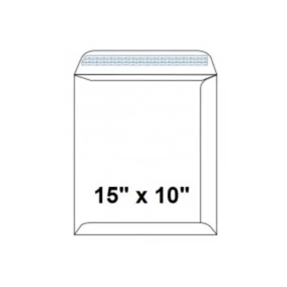Envelope, SIMBA, White Envelope Pocket, 120 GSM, 15" x 10" (381 X 254 mm), 25 PC/Pack