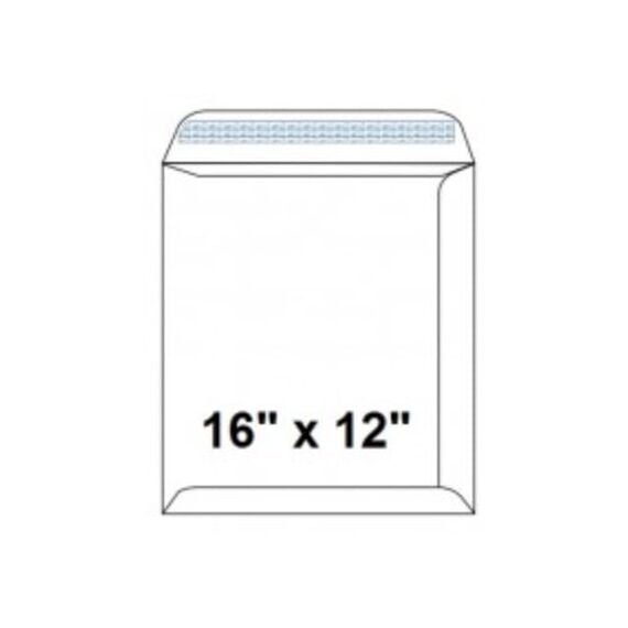 Envelope, SIMAB, White Envelope Pocket, 120 GSM, 16" x 12" (406 X 305 mm), 25 PC/Pack