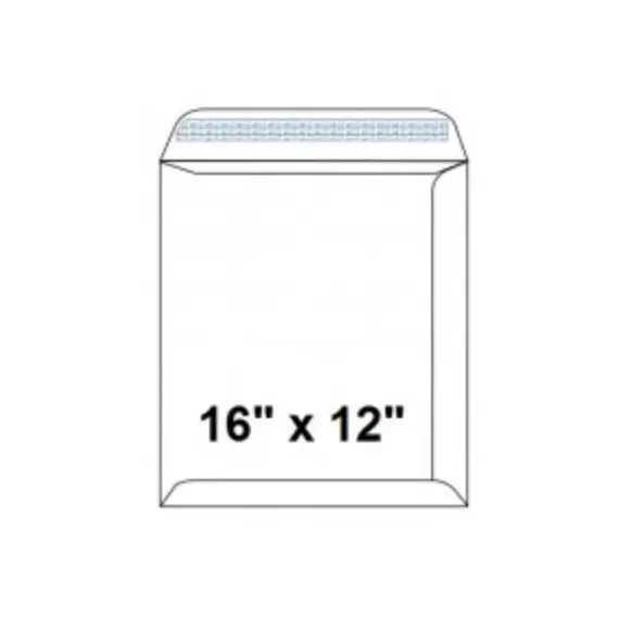 Envelope, SIMAB, White Envelope Pocket, 120 GSM, 16" x 12" (406 X 305 mm), 25 PC/Pack