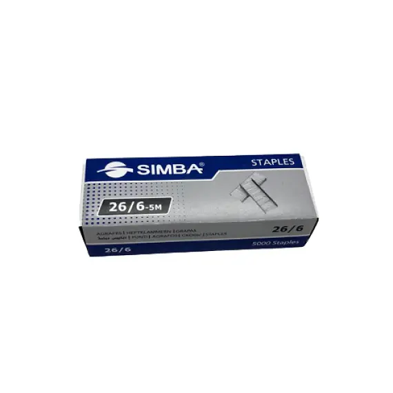 Stapler, Pins SIMBA No. 26/6  - 5000 High-Quality Pins