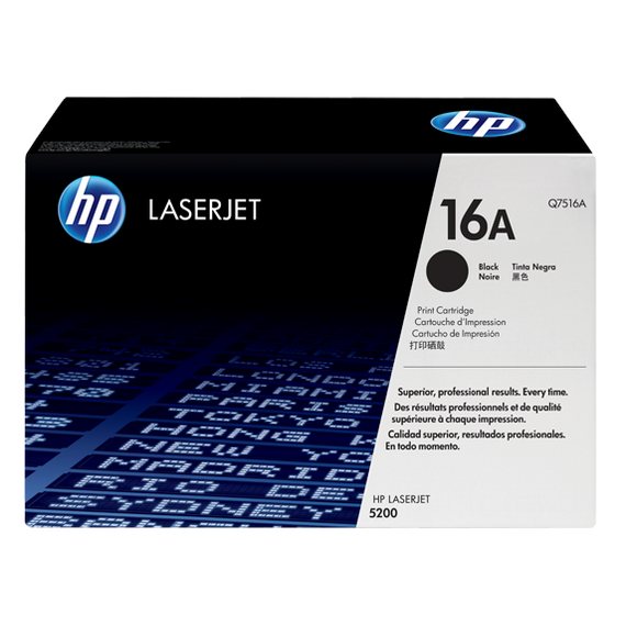 HP 16A Black Original Laser Toner (Q7516A) HP 16A Black Original Laser Toner (Q7516A)