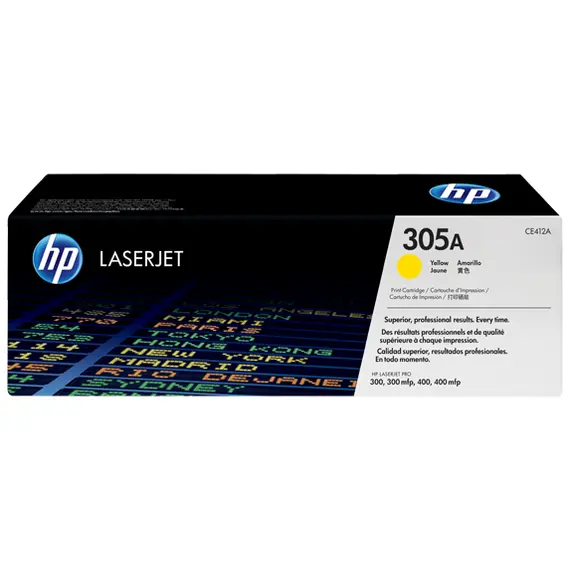 خرطوشة حبر ليزر أصلية باللون الأصفر HP 305A (CE412A)