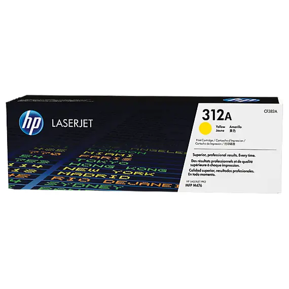 خرطوشة حبر أصفر HP 312A لطابعة ليزر جيت أصلي (CF382A)