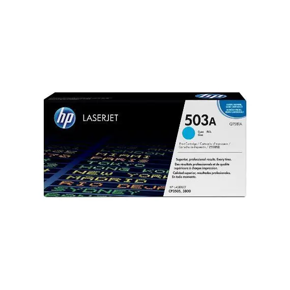 خرطوشة HP 503A حبر ازرق سماوي اصلي LaserJet (Q7581A)