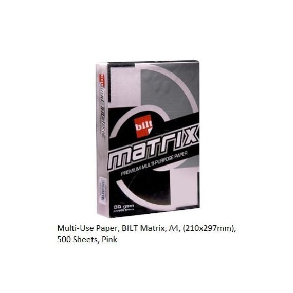Multi-Use Paper, BILT Matrix, A4, (210x297mm), 500 Sheets, Pink