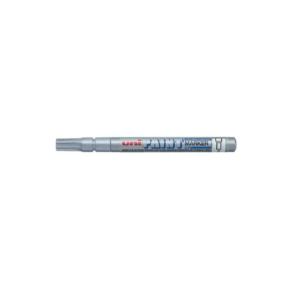 Paint Marker, Uni-Ball, PX-21, Round Tip, 0.8-1.2 mm, Silver