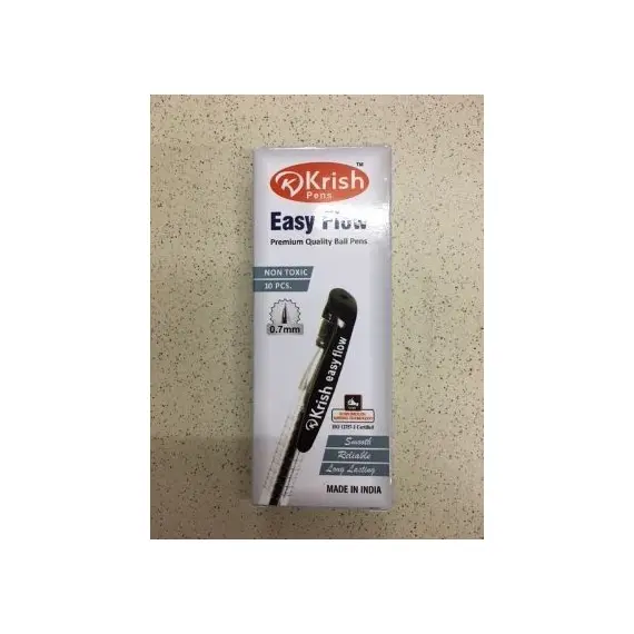 قلم، كريش، قلم جاف،  0.7 مم، اسود، 10 حبة/ علبة