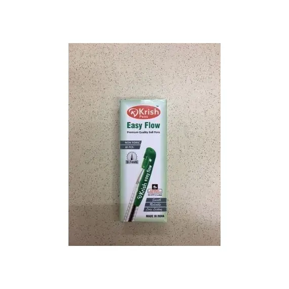 Pen, KRISH, Ball Pen,  0.7mm, Green, 10 PC/Pack