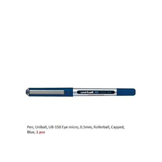 Pen, Uni-Ball, UB-150 Eye micro, 0.5mm, Rollerball, Capped, Blue, 1 PC