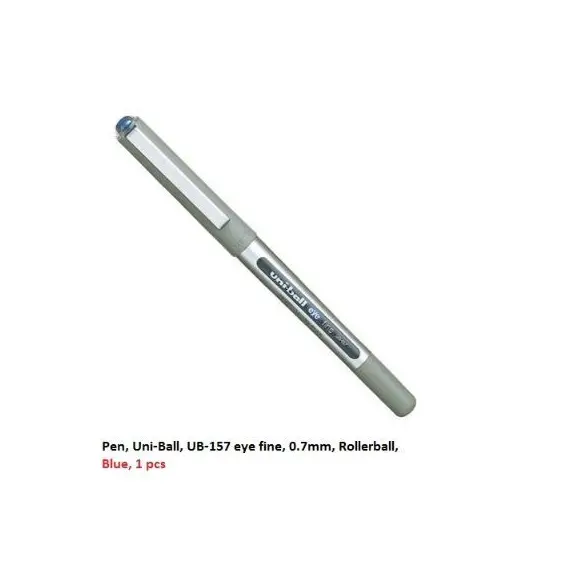 قلم، يوني-بول، UB-157 اي فاين، 0.7مم، رولربول، ازرق، 1 حبة