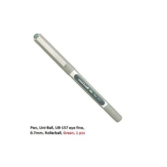 قلم، يوني-بول، UB-157 اي فاين، 0.7مم، رولربول، اخضر، 1 حبة