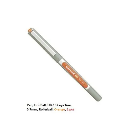 قلم، يوني-بول، UB-157 اي فاين، 0.7مم، رولربول، برتقالي، 1 حبة
