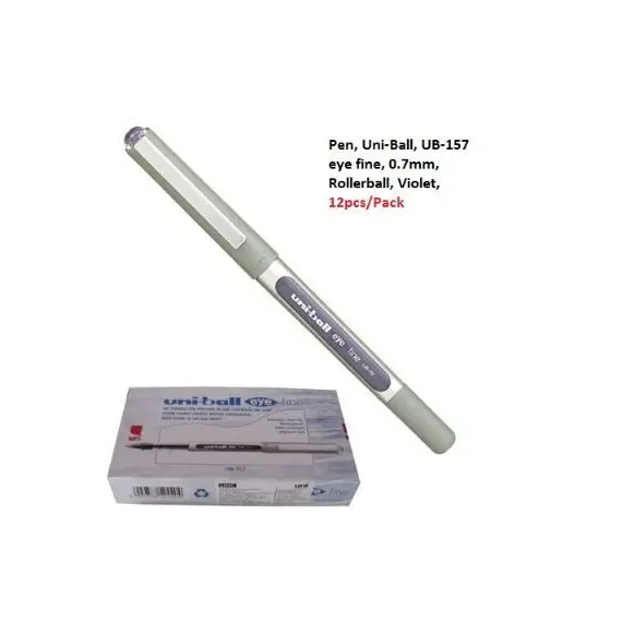 قلم، يوني-بول، UB-157 اي فاين، 0.7مم، رولربول، بنفسجي، 12حبة/علبة