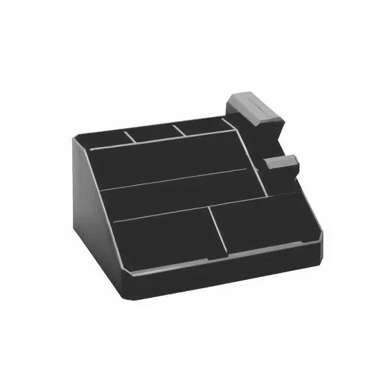 حامل ومنظم أدوات مكتبية مع قطاعة شطرطون مترو اسود