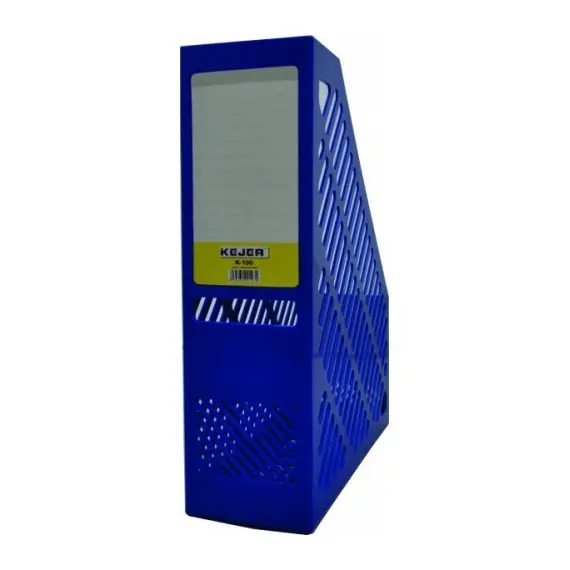 ادوات تنظيم التخزين، كيجا، رفوف لمجلات والاوراق ، قسم واحد، بلاستيك، ازرق