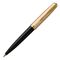 PARKER 51 Premium Medium Ballpoint Pen Black Gold Trim Black Ink