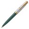 PARKER 51 Premium Medium Ballpoint Pen Forest Green Gold Trim Black Ink