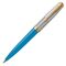 PARKER 51 Premium Medium Ballpoint Pen Turquoise Gold Trim Black Ink