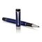 PARKER Duofold Fine Rollerball Pen Classic Blue and Black Chrome Trim Black Ink