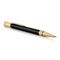 PARKER Duofold Medium Ballpoint Pen Classic Black Gold Trim Black Ink