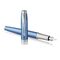PARKER IM Premium Medium Fountain Pen Pale Blue Chrome Trim