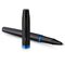 PARKER IM Rollerball Pen Black with Vibrant Navy Blue Ring Black Trim