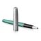 PARKER Sonnet Essential Fine Rollerball Pen Metal and Green Lacquer Palladium Trim Black Ink