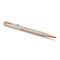 PARKER Sonnet Slim Medium Ballpoint Pen Chiselled Silver Rose Gold Trim Black Ink