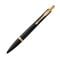 PARKER Urban Medium Ballpoint Pen Muted Black Gold Trim Blue Ink