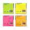 Memo Paper, Neon Lined Sticky Note, (75x75mm), 100 Sheets/pads, 5 Colors, 12 PC/Pack