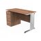 Desk ​with Fixed Pedestal -Brown 120cm ​