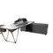 Office Set ICON Executive Manager Desk with Extension Black & Gold 3-Piece (TLLL-DS001)