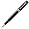 PARKER Duofold Medium 18K Gold Nib Fountain Pen Classic Black Chrome Trim Black Ink