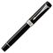 PARKER Duofold Medium 18K Gold Nib Fountain Pen Classic Black Chrome Trim Black Ink