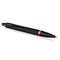 PARKER IM Ballpoint Pen Black with Vibrant Flame Orange Ring Black Trim
